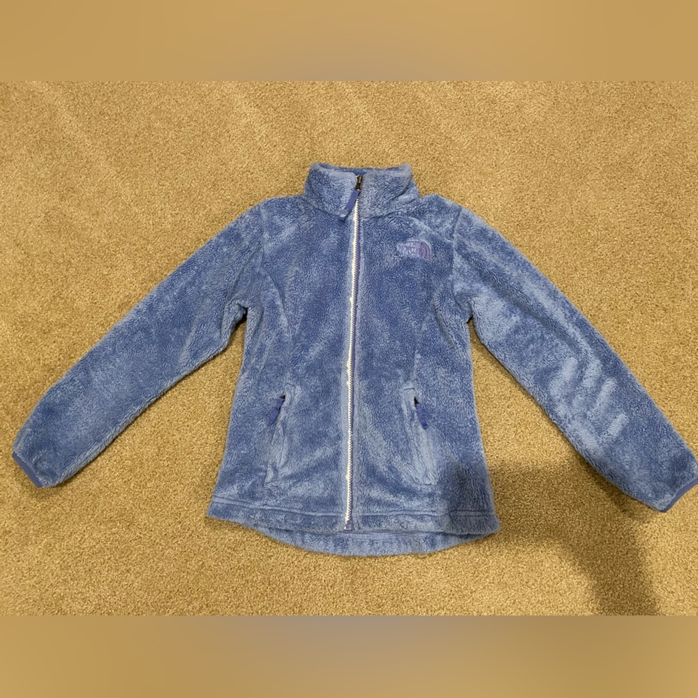 North Face Fleece, Periwinkle Blue size Small girls (7/8).